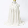 Elegantes weißes Chiffon-Hijab-Tuch auf einem Mannequin