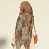 Bohemian Watercolor Print Lady Hijab Scarf