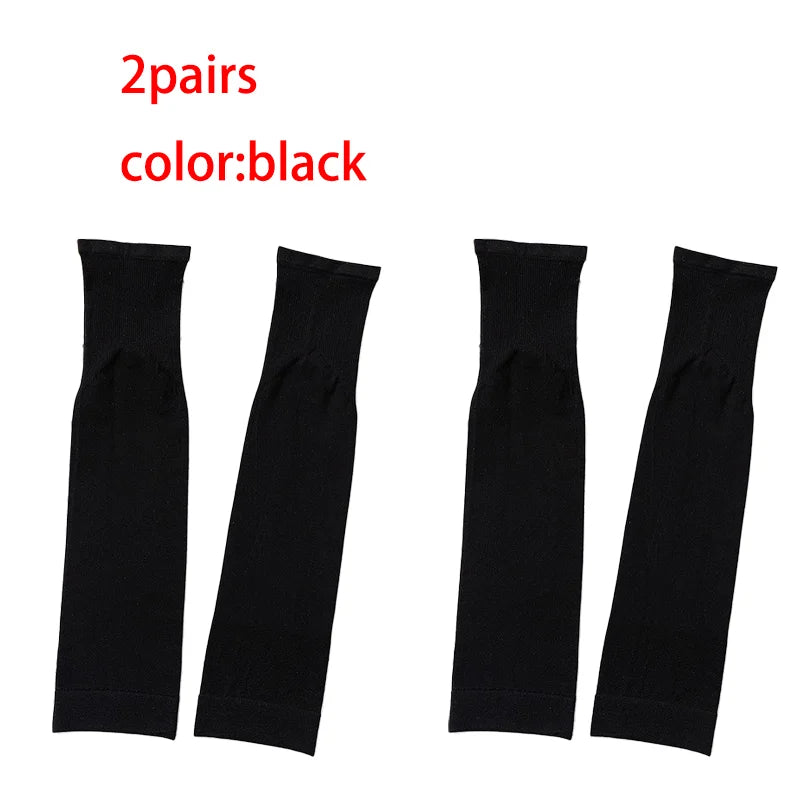 Deux paires de couvre-jambes d'extérieur noirs pour la protection solaire et la compression