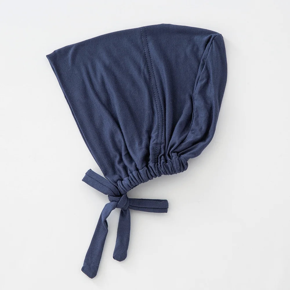 Marineblauer Krawatten-Tuch-Innendatchen-Bonnet