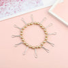 Zartes goldfarbenes Perlen-Drop-Pin-Accessoire zum Befestigen von Hijab- oder Schalclips.