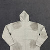 Graues Y2K-Reißverschluss-Kapuzen-Sweatshirtjacke von hinten