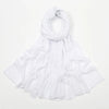 Écharpe châle en crinkle rayonne blanche pour femmes, nouée et drapée