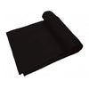Gerollter schwarzer, dehnbarer Jersey-Turban-Haube.