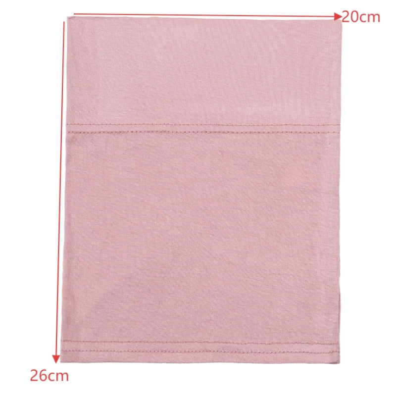 Rechteckiges rosa weiches Modalt-Baumwoll-Unter-Hijab-Tuch, Größe 20x26 cm.