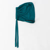 Turban hijab cap stretch tissu instant bleu sarcelle pour femmes sur fond blanc
