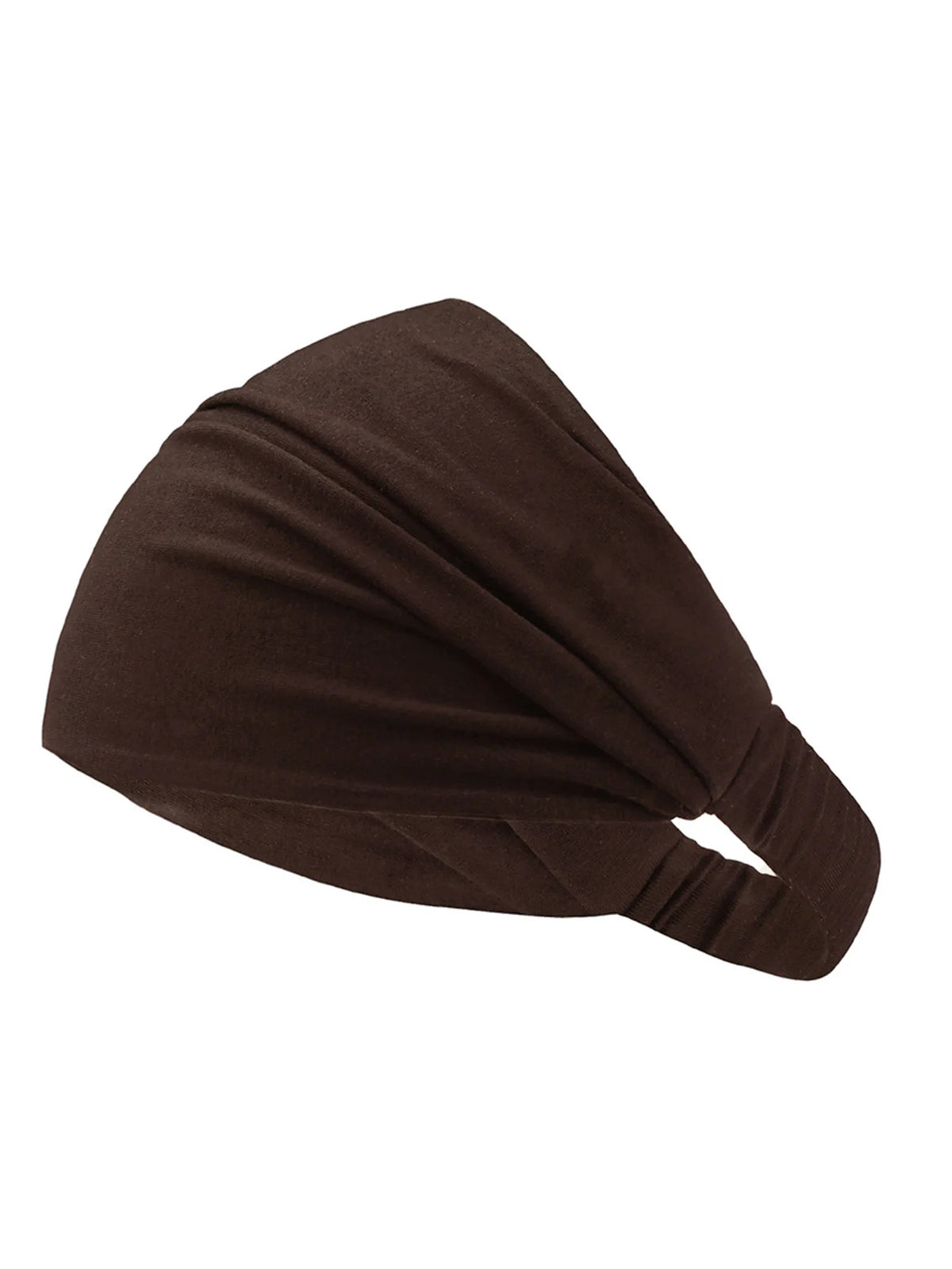 Dunkelbrauner Premium-Stretch-Baumwoll-Hijab-Underschal-Cap von der Seite