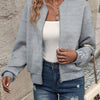 Women's Solid Color Zipper Jacket