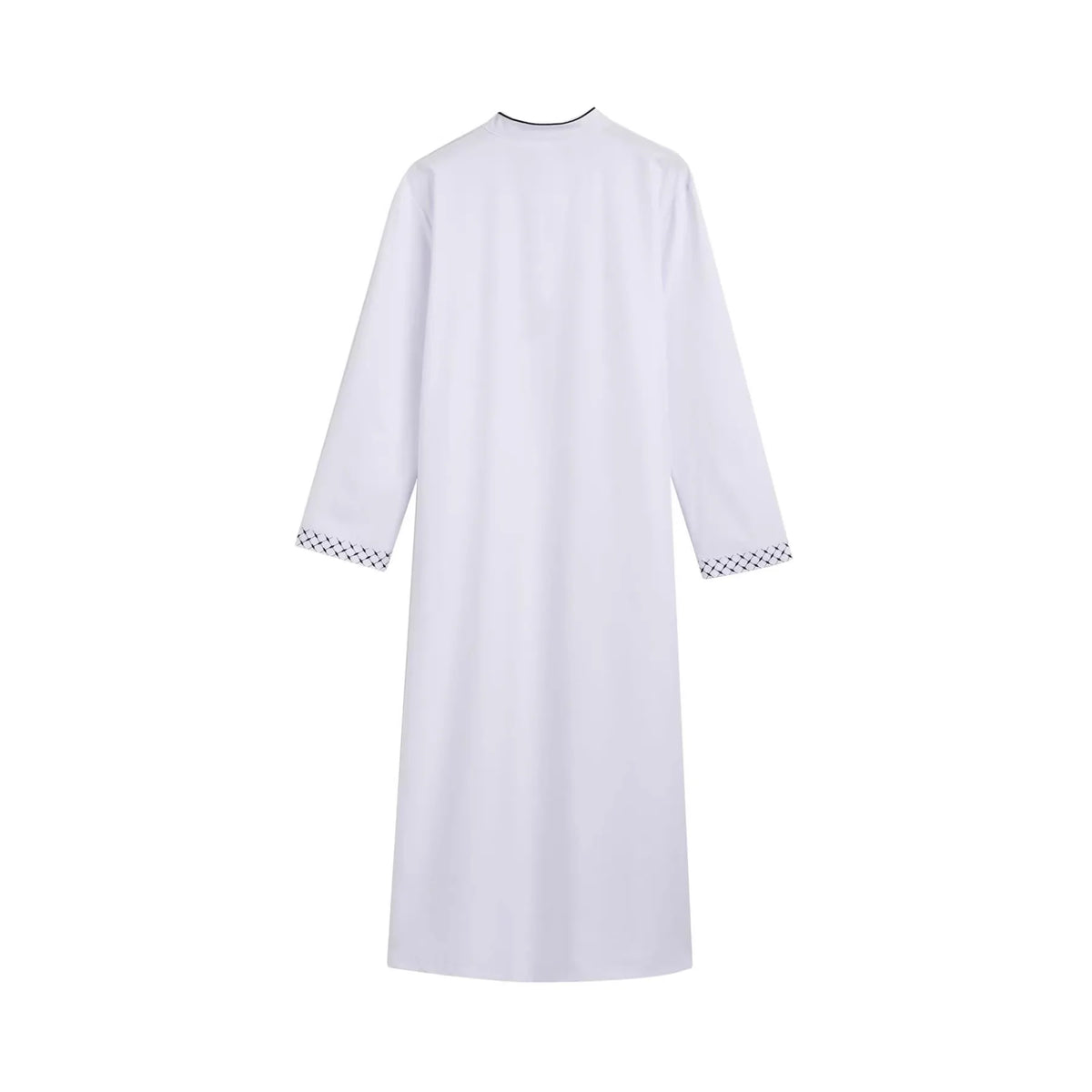 Weißes besticktes Jubba-Thobe Kaftan für Herren.