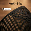 Close-up of a black Anti-Slip hijab crown with a mesh pattern.