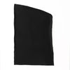 Tissu de foulard instant noir, modulaire et à la mode, présenté verticalement.