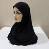 Pañuelo negro para niños, estilo hijab de Ramadán, exhibido en maniquí.
