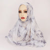 Bohemian Watercolor Print Lady Hijab Scarf
