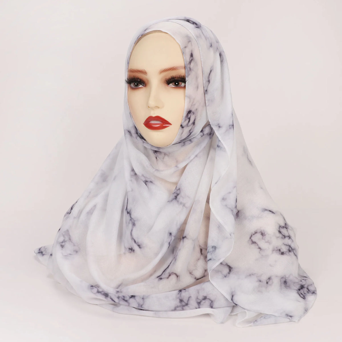 Bohemian Watercolor Print Lady Hijab Scarf