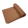Gerolltes, dehnbares, tanfarbenes Jersey-Turban-Tuch.
