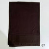 A dark brown soft modal rayon hijab set folded neatly.