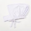 White elegant cotton polyester inner hijab cap scarf tied with a bow