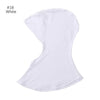 Hijab et foulard blanc élégant et modeste pour femmes, présenté à plat.