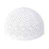 Gorro de punto blanco con calavera, gorro de oración, con patrón de malla perforada
