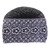 Tocado de encaje bordado floral negro y plateado