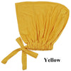 Pañuelo elegante turco amarillo sólido atado en la base.