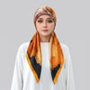Anti-Slip Satin Printed Instant Hijab Shawl
